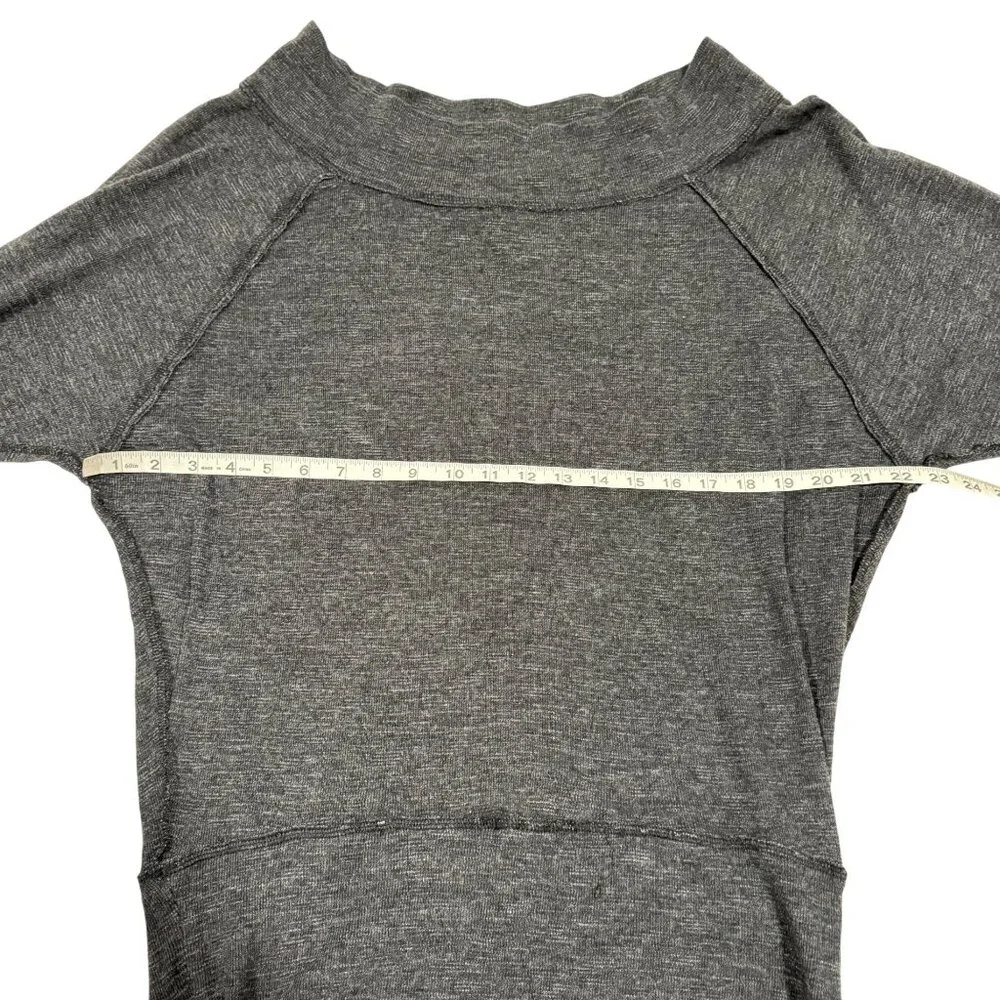 Free People We the Free‎ Willow Thermal Top Charcoal Gray Size M